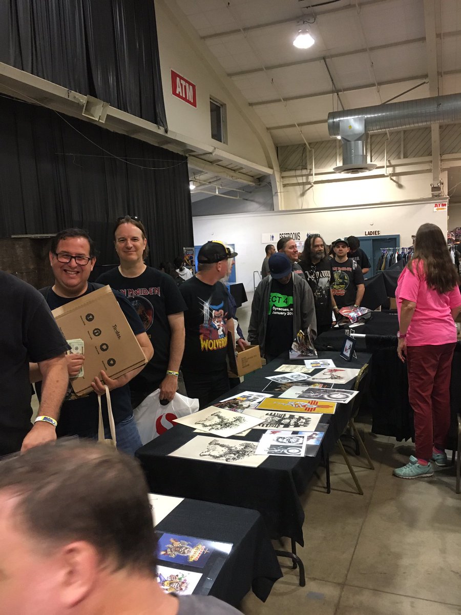 tallicalover69's tweet photo. Right now!  Derek Riggs in San Jose for Super Toy Convention. #derekriggs #ironmaiden #eddie https://t.co/GO9jkIOcRf