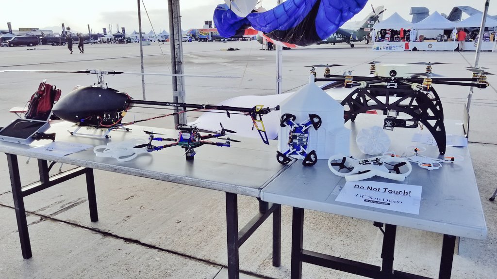 UnmannedWW's tweet photo. Stop by the #AUVSISanDiego and #SanDiego #IndustrialDroneConsortium tent while at the #MiramarAirShow this weekend!

#UAS #Drones #Robolink #UCSDDroneLab #SDIDC
#AMA @AUVSI #KnowBeforeYouFly https://t.co/OrjJrvvfRS