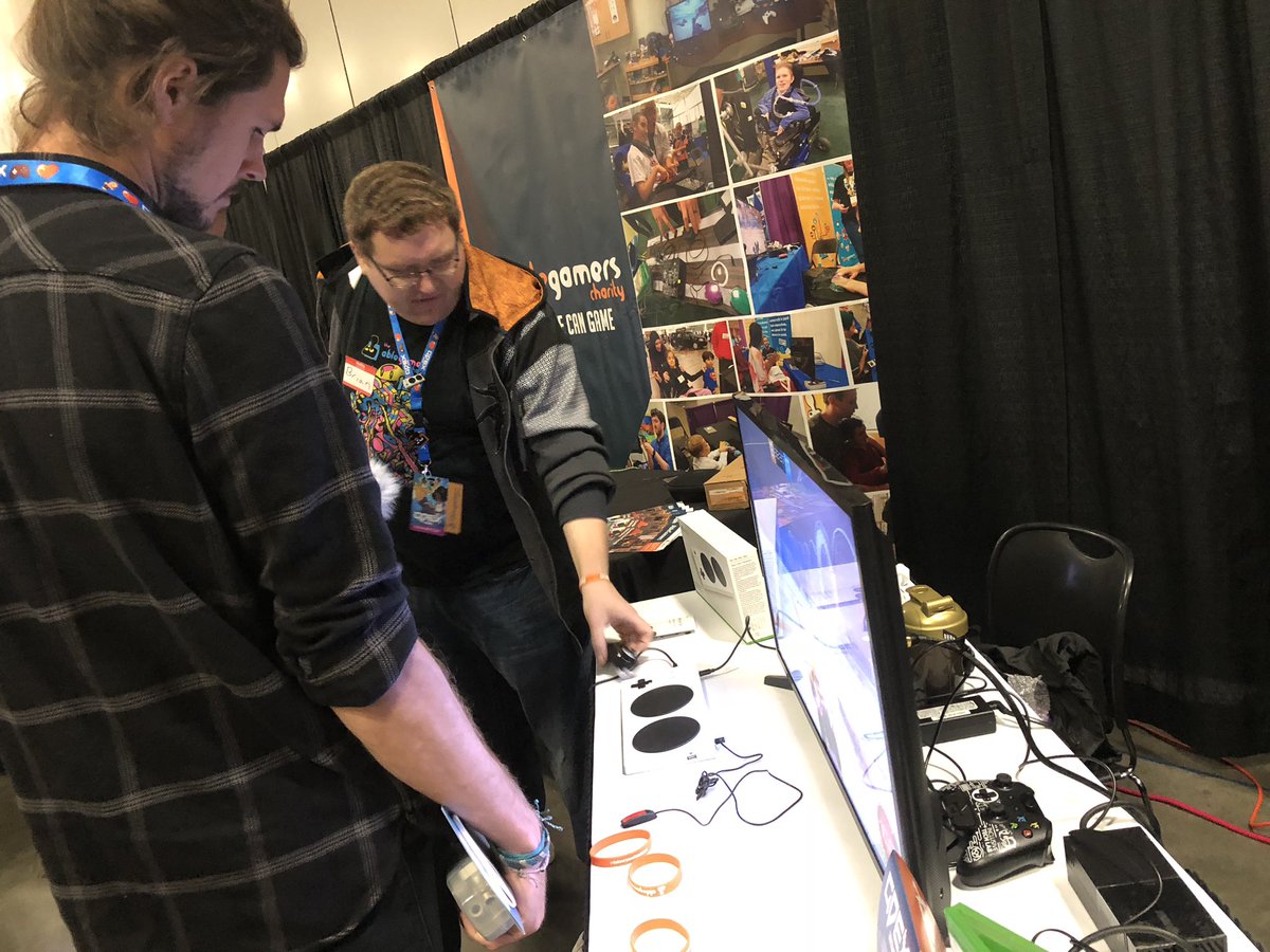 AbleGamers's tweet photo. We’re at @TheGDEX this weekend demoing accessible gaming and sharing our mission. Stop by and say hi! https://t.co/5yHypVASzU