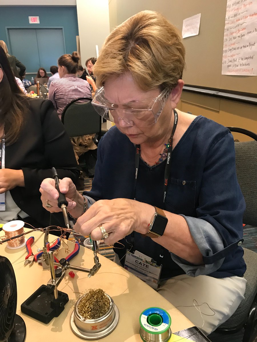 TinkeringStudio's tweet photo. Come learn a new tool & then make-your-own button to show off your mad skills! ~~ Makers gotta make! @NationOfMakers @ScienceCenters #MakerSpaceASTC #ASTC2018 https://t.co/5SwEMsMld5