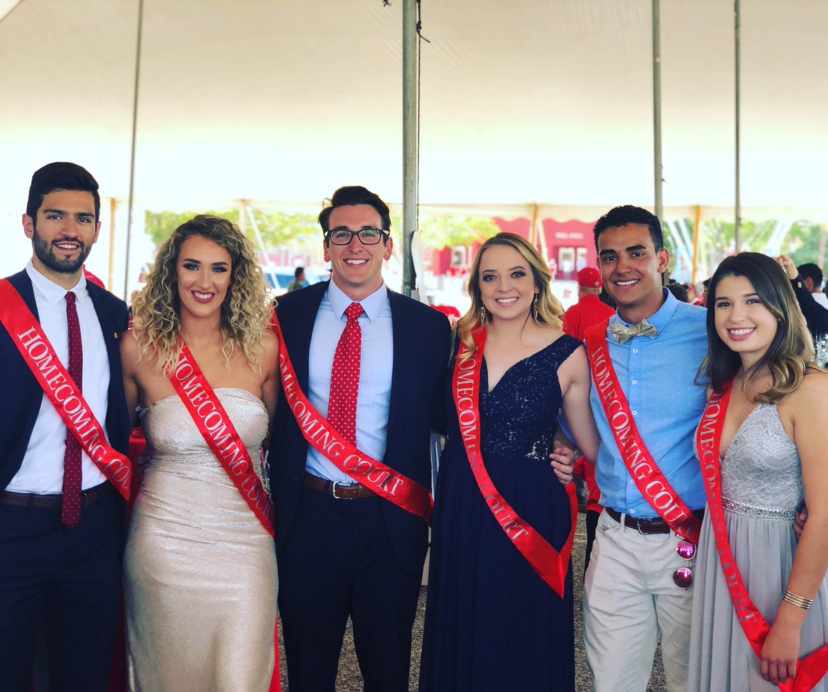 Congratulations to the UNM Homecoming Court for 2018! From Left to Right, Daniel Soria (@atoetakappa, Erin DeBee (@kappaunm), Tyler Dominguez (@unmpikes), Kailey Wulfert (@unmchiomega) Luis Leyva (<a href="/phideltunm/">Phi Delta Theta NM Alpha</a>), and Victoria Savois (@axo_unm). Good luck today and #GoLobos!