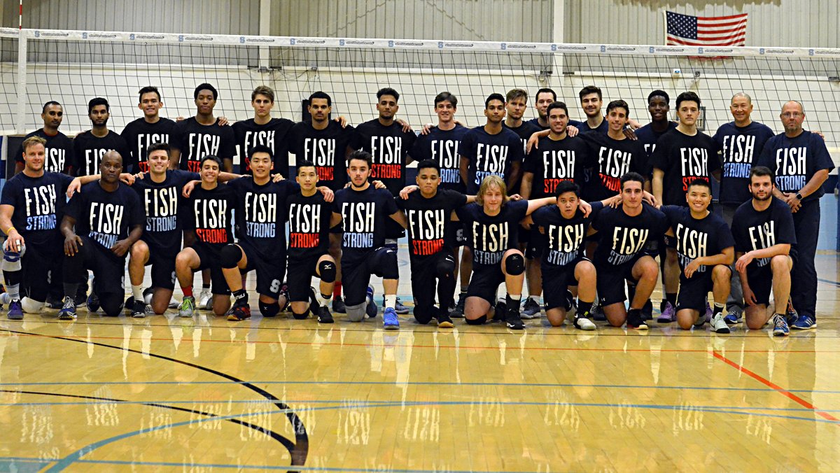 sheridanbruins's tweet photo. We may be opponents on the court, but we are bound by our mutual friend and colleague, Wayne Fish. Thank you for helping us celebrate him today, @SenecaSting #fishstrong https://t.co/iFkfAlemkD