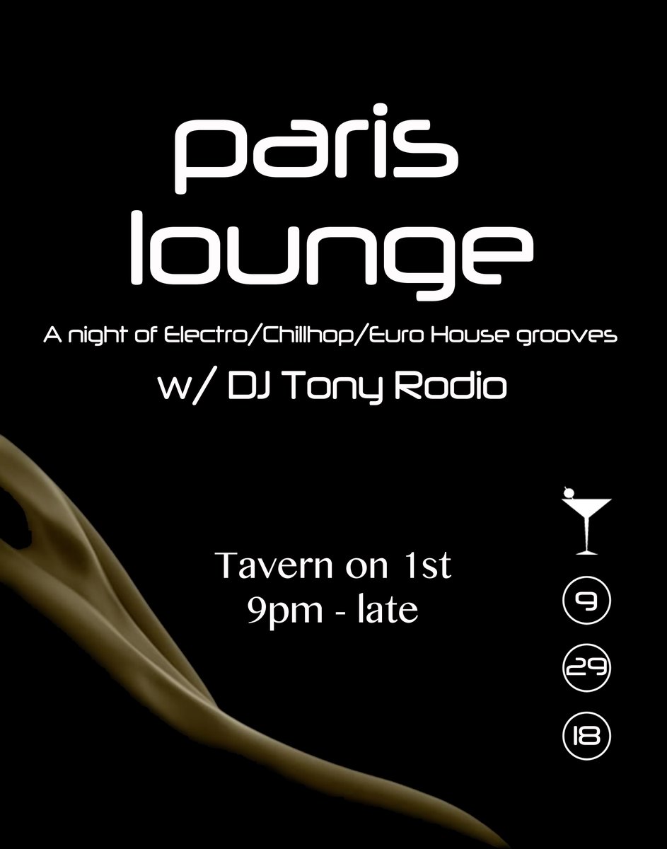 TavernOn1st's tweet photo. Tonight is the night! Experience Paris Lounge at #TO1 with DJ TONY RODIO! We are so excited to have this kind of feel in Birmingham. Join us. #dj #citylife #nightlife #tavernon1st #craftcocktails #instagrambham #birmingham #alabama https://t.co/blDMZmaKxp