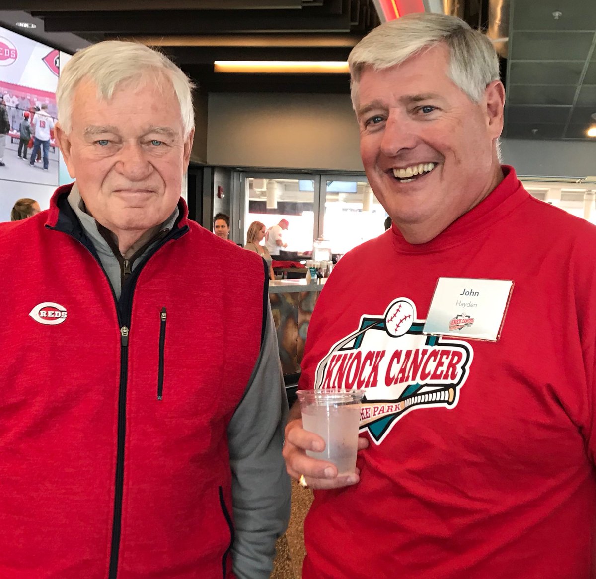 Prez_Pinto's tweet photo. @uofcincy is 100% committed to providing the talent & research to give the best possible care to the people of our community. Thank you to Bob Castellini and John Hayden, co-chair of the NCI Fundraising Initiative for Cincinnati, for all you do. #KnockCancer https://t.co/HaiUiLGVYi