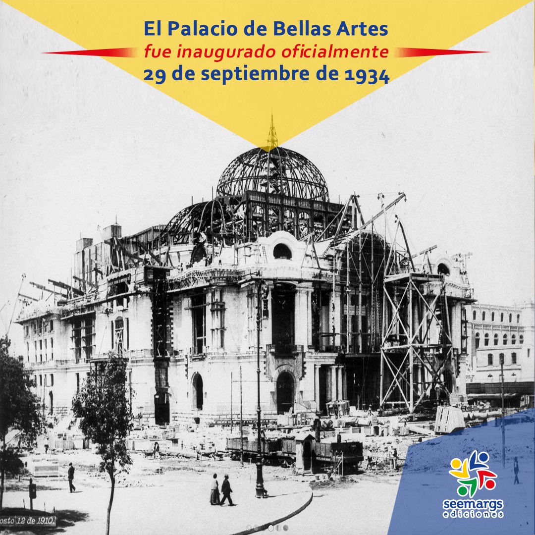 El 29 de septiembre de 1934 con el presidente Abelardo Rodríguez en el gobierno, el Palacio de Bellas Artes se inauguró como un recinto único en su género. #SeemargsEdiciones #SeeListo