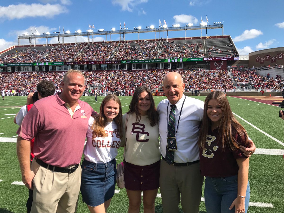 Thank you Coach Gallup! Appreciate having the girls be honored #BCParents #BostonCollege #EagleNation