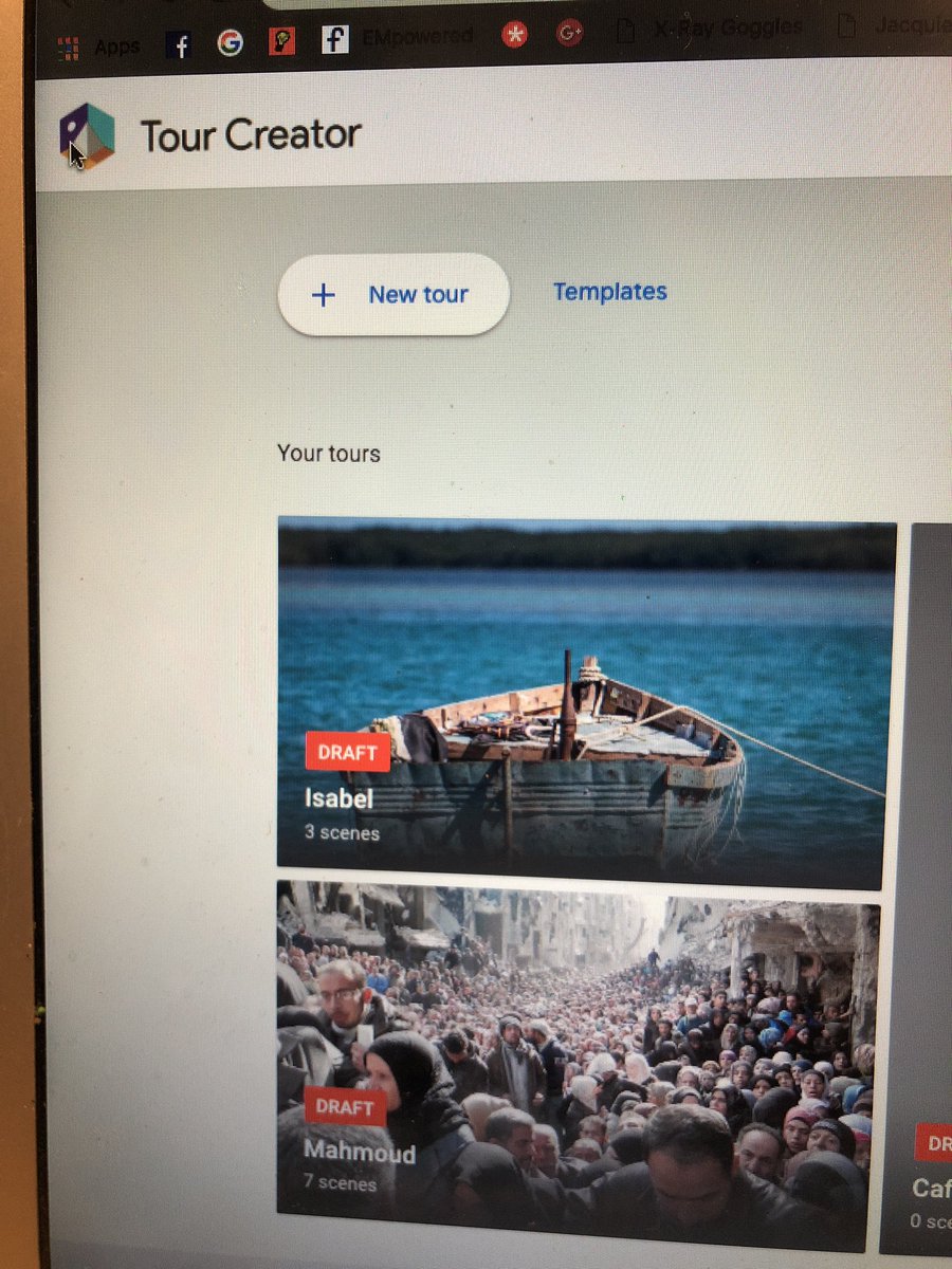 Cbustamante2222's tweet photo. Played with tour creator today at #googlekci thanks @scubagirl812 for the resources . Could see this as a great tool with #GRA18 Refugee! https://t.co/x1aNhAuPZk
