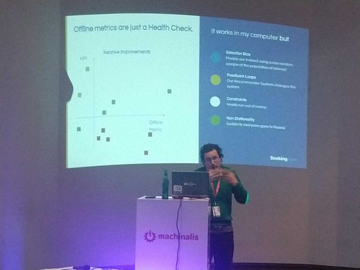 gmiretti's tweet image. Lucas Bernardi, talking about why recommendation systems could only works in your computer in @PyDataCba  #PyDataCBA
