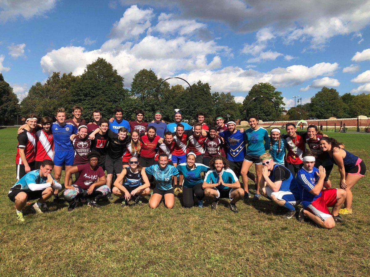 mass_qc's tweet photo. No scores to report today since we only had some unofficial scrimmages. But still, thanks for having some nice wholesome fun with us!! :) @BUQuidditch @BOSNYbearsharks @Harvard_QC @DeisQuidditch https://t.co/fvJtcYIrD3