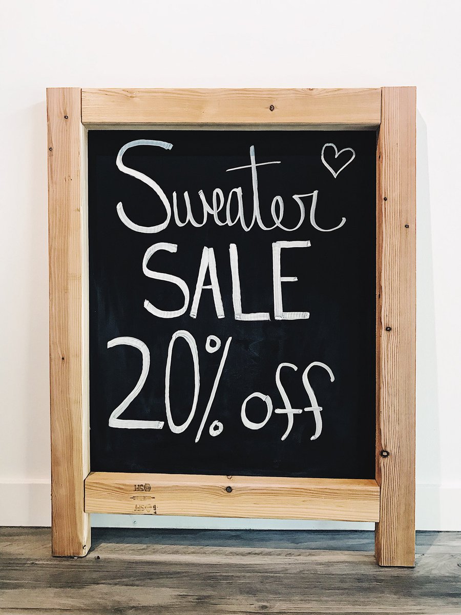 SweetLifeOly's tweet photo. ONE DAY LEFT‼️ Don’t miss it, 20% off all sweaters😍😍 Open 11-6 https://t.co/2s49I5Z6Iv