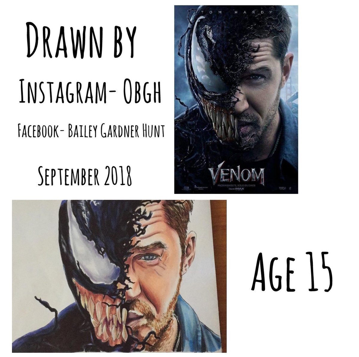 shareen_gardner's tweet photo. Drawn by my son age 15 @TomHardy @TomHardyOnline https://t.co/WPKtkOw7Yj