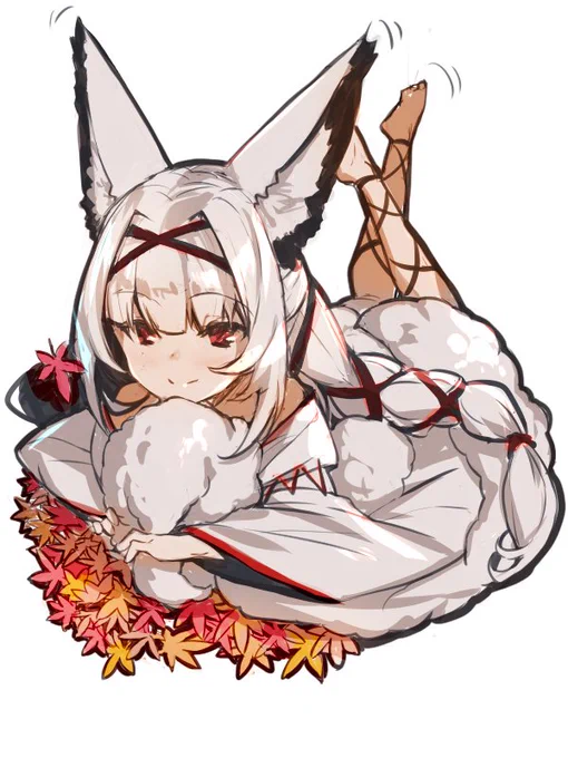 #深夜のひっそり落書き明日早いので、早めにUPして寝ますー。秋一枚絵の模索の過程で描いてた落書きです。 