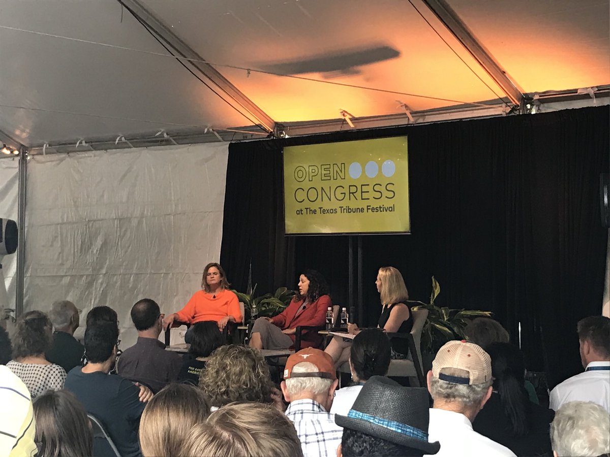 amacune's tweet photo. Sitting in on a convo about Jennifer Palmieri’s book, Dear Madam President #TribFest18 https://t.co/mLRuJLTkOZ