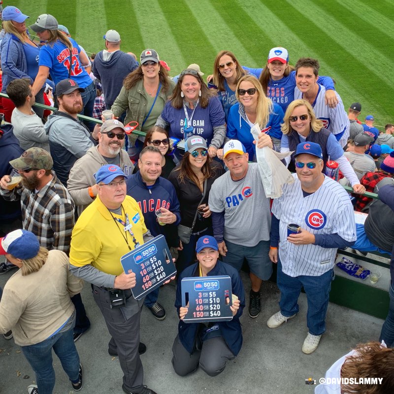 The_W_Flag's tweet photo. .@cubs #cubbiefamily $17,000 in on 50/50 for 2018. #EverybodyIn #cubscharities @Wood_Foundation @JLester34 #nvrqt @Dempster46 https://t.co/P7dybldsPB