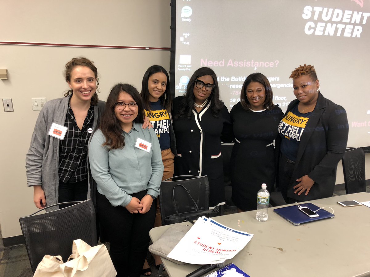 KatRoxD's tweet photo. So proud of these brilliant #CUNY #RealCollege2018 conference speakers!!! Representing Hostos and John Jay, our #CUNYFoodSecurityAdvocates spoke on a panel about student mobilization for food security! @cunyurbanfood @HealthyCUNY https://t.co/MyHj1EzToY