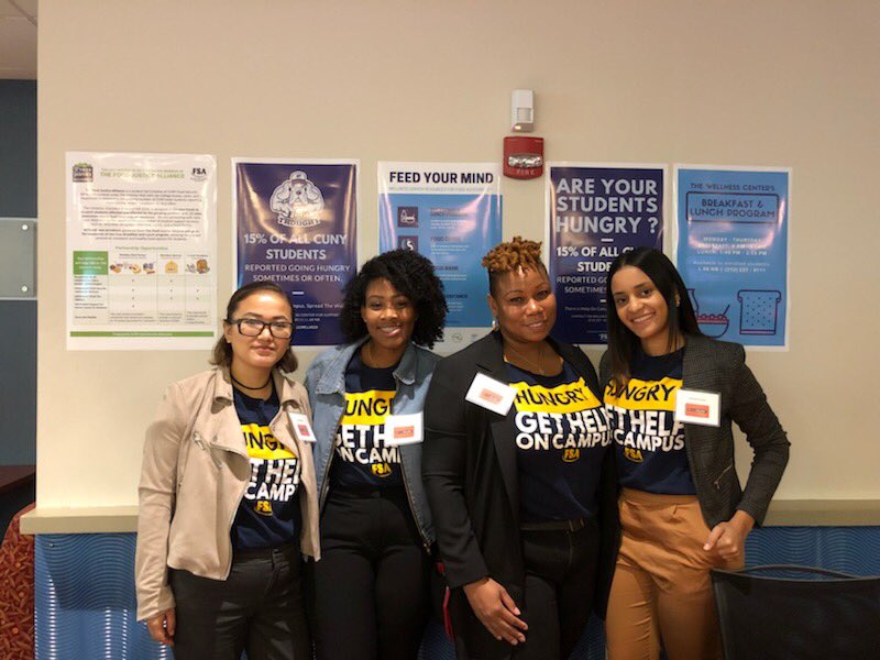 KatRoxD's tweet photo. So proud of these brilliant #CUNY #RealCollege2018 conference speakers!!! Representing Hostos and John Jay, our #CUNYFoodSecurityAdvocates spoke on a panel about student mobilization for food security! @cunyurbanfood @HealthyCUNY https://t.co/MyHj1EzToY