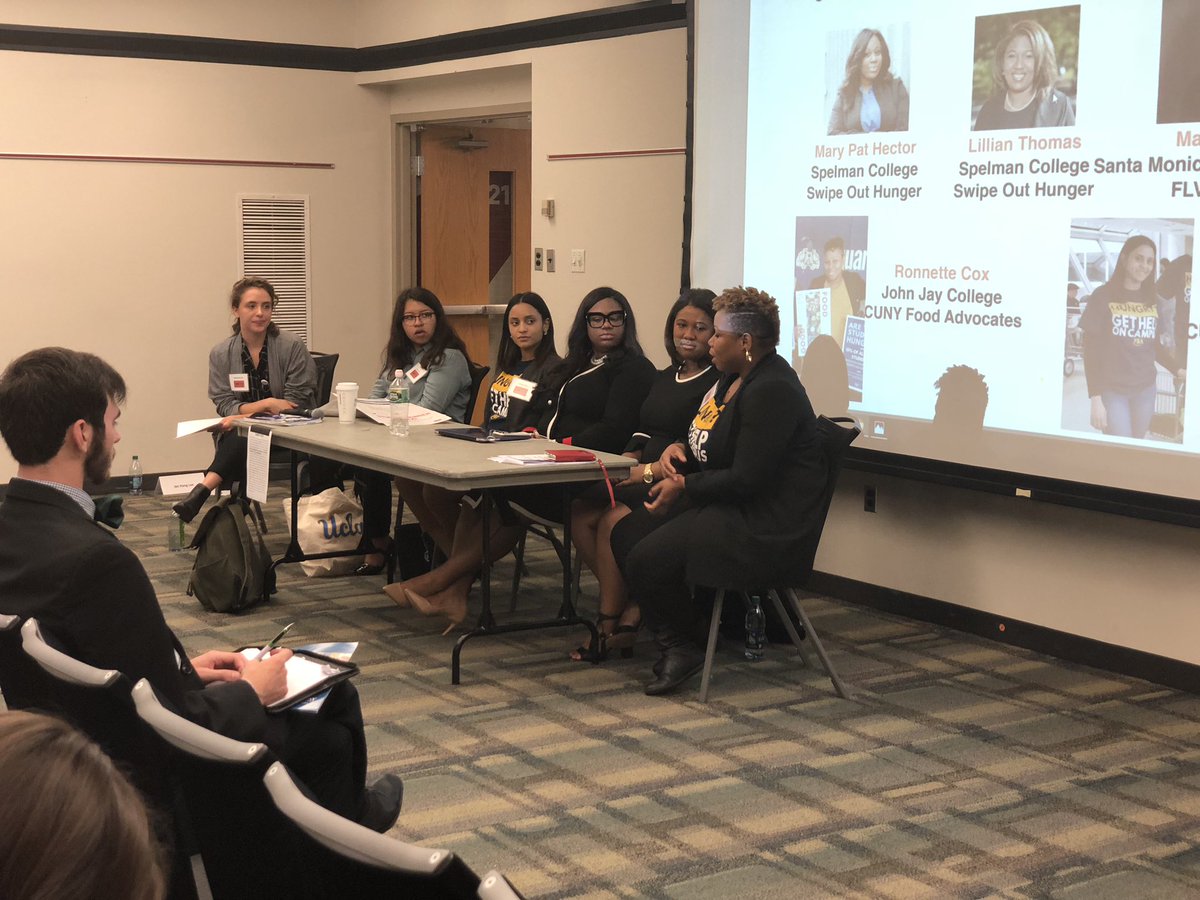 KatRoxD's tweet photo. So proud of these brilliant #CUNY #RealCollege2018 conference speakers!!! Representing Hostos and John Jay, our #CUNYFoodSecurityAdvocates spoke on a panel about student mobilization for food security! @cunyurbanfood @HealthyCUNY https://t.co/MyHj1EzToY
