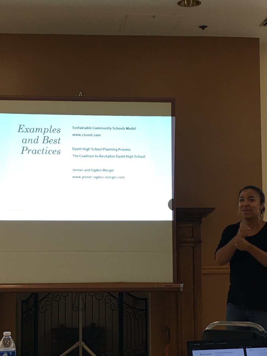 ILRaiseYourHand's tweet photo. Cecile of @BlocksTogether1 is breaking down the new CPS facilities bill &amp; sharing w/ LSC members what to do about it. #LSCPower #ChiTrustActingUp #OnTheTable2018 (These are not all the slides) https://t.co/8XMxTBiyvH