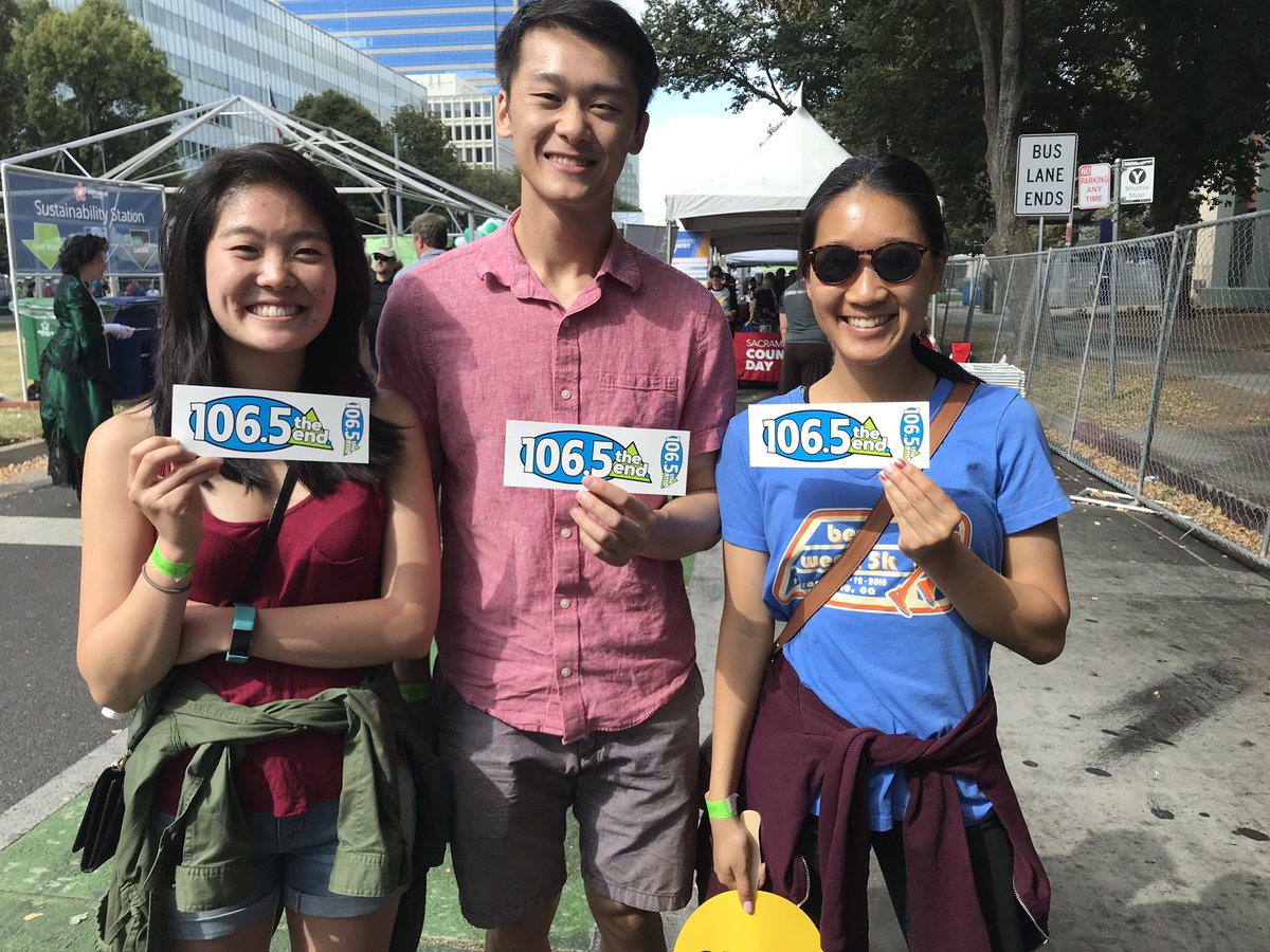 end1065's tweet photo. And we have our first winners of the day! Stop by our tent to get your OWN 106.5 sticker! #smilegeneration #sacfarmtofork #farmtoforkcapital https://t.co/5gnLm8XUJb