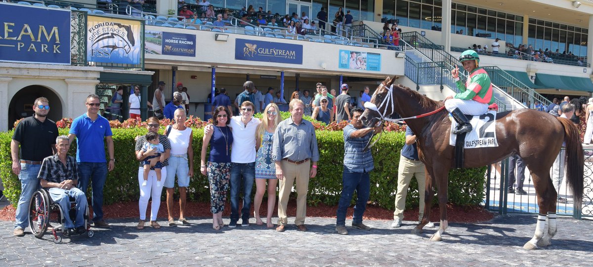 GulfstreamPark's tweet photo. Louder than Bombs, with Miguel Vasquez, prevails in the Armed Forces, two wins today for trainer @fawkesracinginc.
#GulfstreamPark #SummerMeet https://t.co/nvsaXD7Kyr