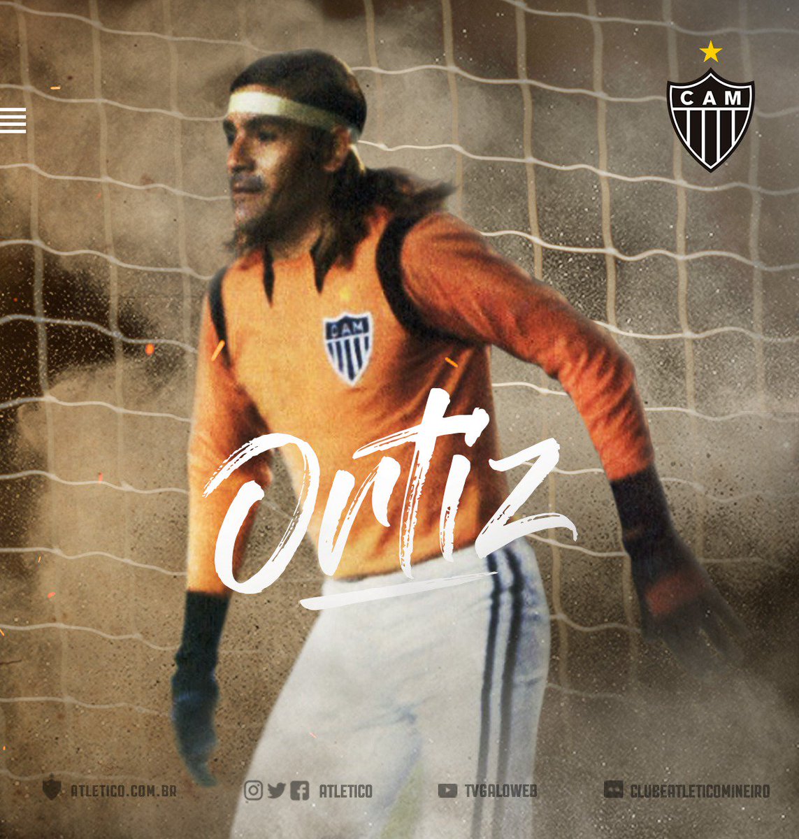 Atletico's tweet photo. #HojeNaHistóriaDoGalo: em 29 de setembro de 1947, em Santa Fé, na Argentina, nascia Ortiz. Cobrador de pênaltis, foi o primeiro goleiro a marcar gol com a camisa do Galo. Campeão Mineiro em 1976, fez 100 jogos com o manto alvinegro, entre 1976 e 1977. https://t.co/O9rLOZ00ou