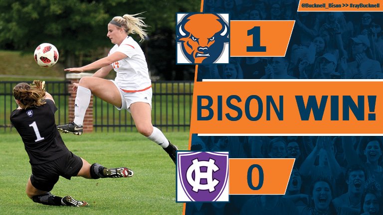 BISON WIN! That's three straight <a href="/PatriotLeague/">Patriot League</a> wins after a solid 1-0 win over Holy Cross today. #rayBucknell