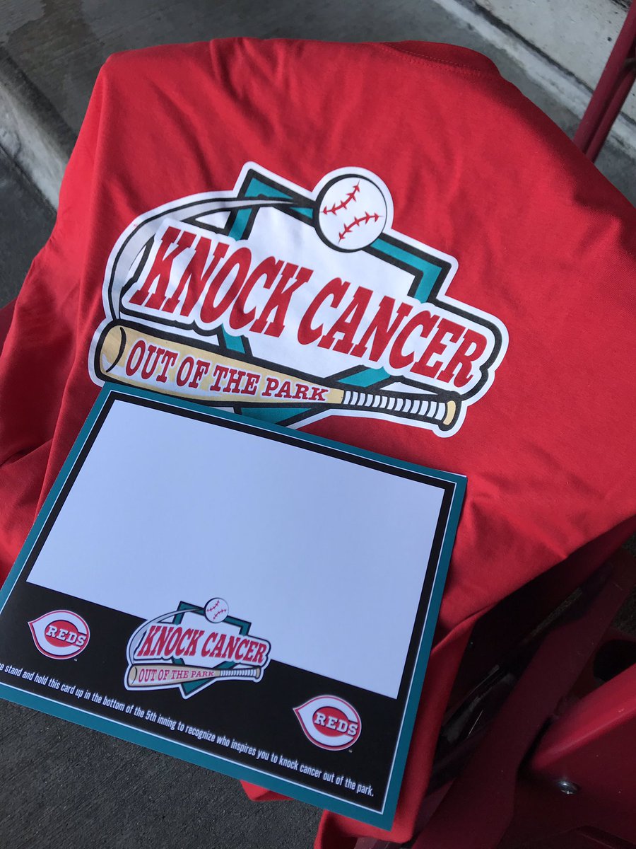 jengebrecht's tweet photo. Thank you @Reds for using todayβs game to bring attention to the importance of expanding cancer research in #cincinnati. #KnockCancer #CancerEndsHere https://t.co/Y4XI6EfCLM