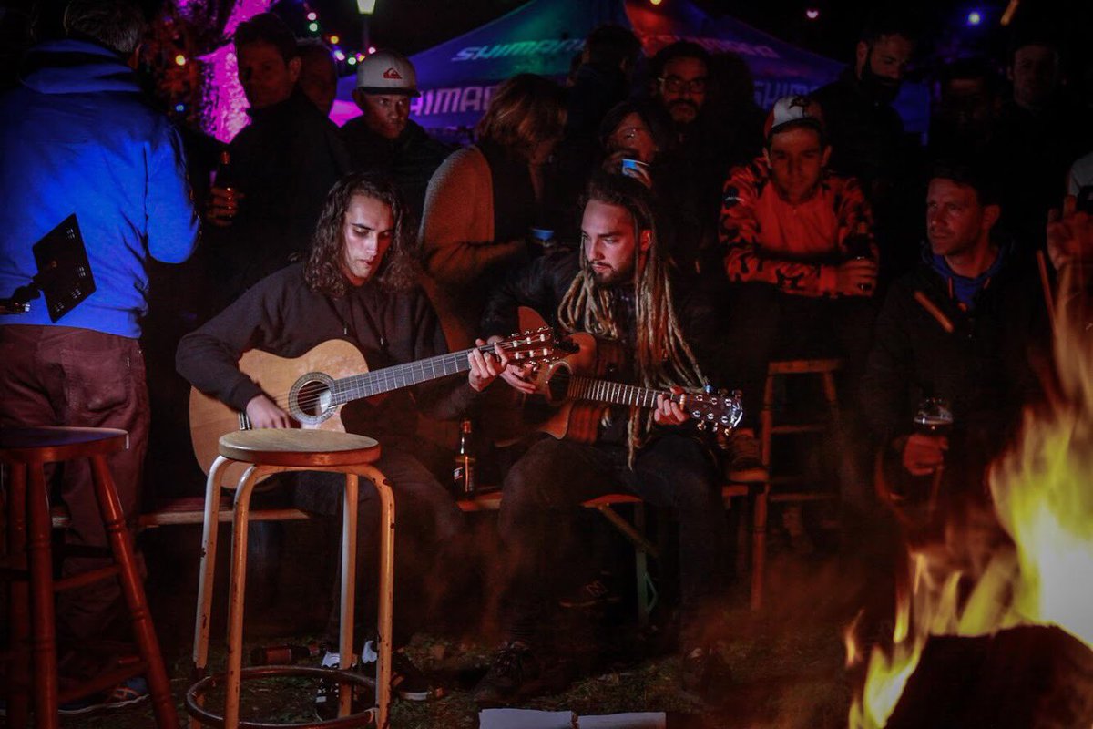 It sure is cold in Hellenthal, but a camp fire and acoustic session keeps us warm!