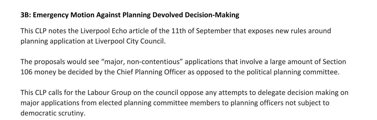 CllrNickSmall's tweet photo. Fully support this motion passed at Liverpool Riverside's CLP meeting last night.  This potentially has a huge impact in Central and Riverside wards, in particular. https://t.co/M10aHQ6SlC