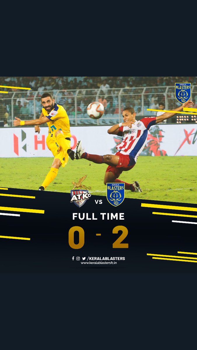 tvaroon's tweet photo. Great performance @KeralaBlasters boys! That was special! #isl #KBFCvsATK #KBFC https://t.co/vX3QBtQDck