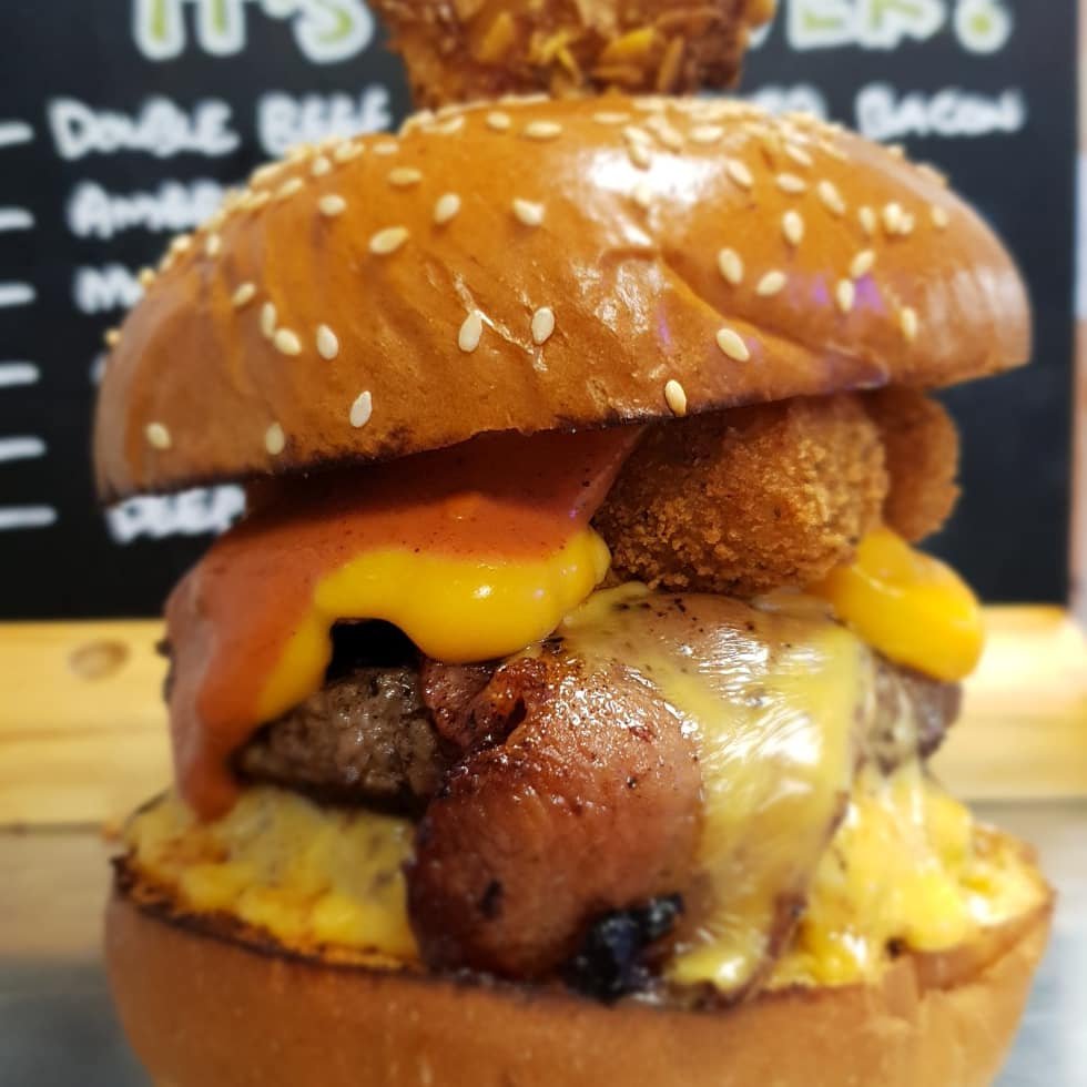 Universe_Cafe's tweet photo. So this has been one of our best selling burgers of the week! Apologies to anyone who didn't manage to get one we sold out late on but we made more than we usually sell and we did almost 50! It'll be back on Monday 😀 #ohlordcheesusitsafryer https://t.co/s983gUgoV7