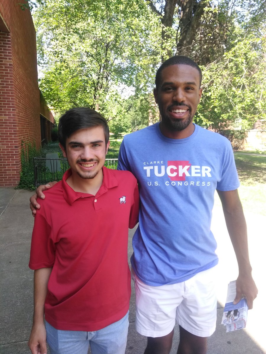 Out here door knocking for <a href="/clarketucker/">Clarke Tucker</a> in Conway!! 💙