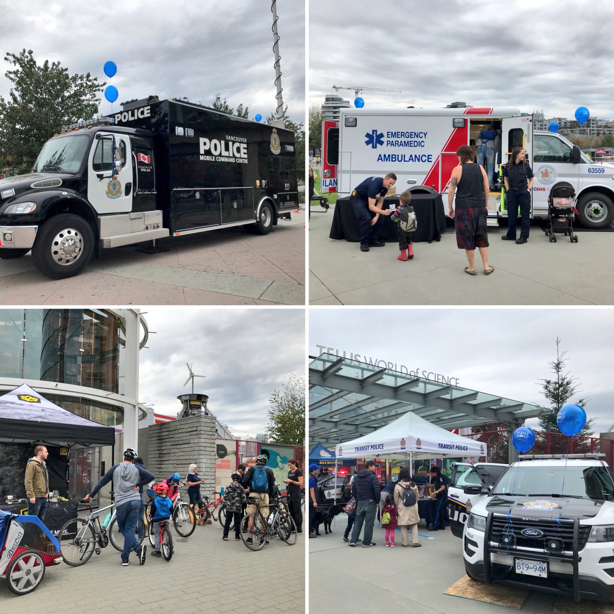 Elbogano's tweet photo. Stop by @scienceworldca to register your bike with @Project529BC #firstresponderweekend   @TransitPolice @BCAmbulance @VancouverPD @BCRCMP https://t.co/4nIjvAQ0nn