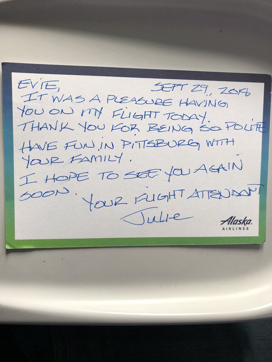 ryginter's tweet photo. Huge thank you to Julie for the exceptional service on our @AlaskaAir flight from SEA - PIT today.
#iflyalaska https://t.co/eMrPpNrbco