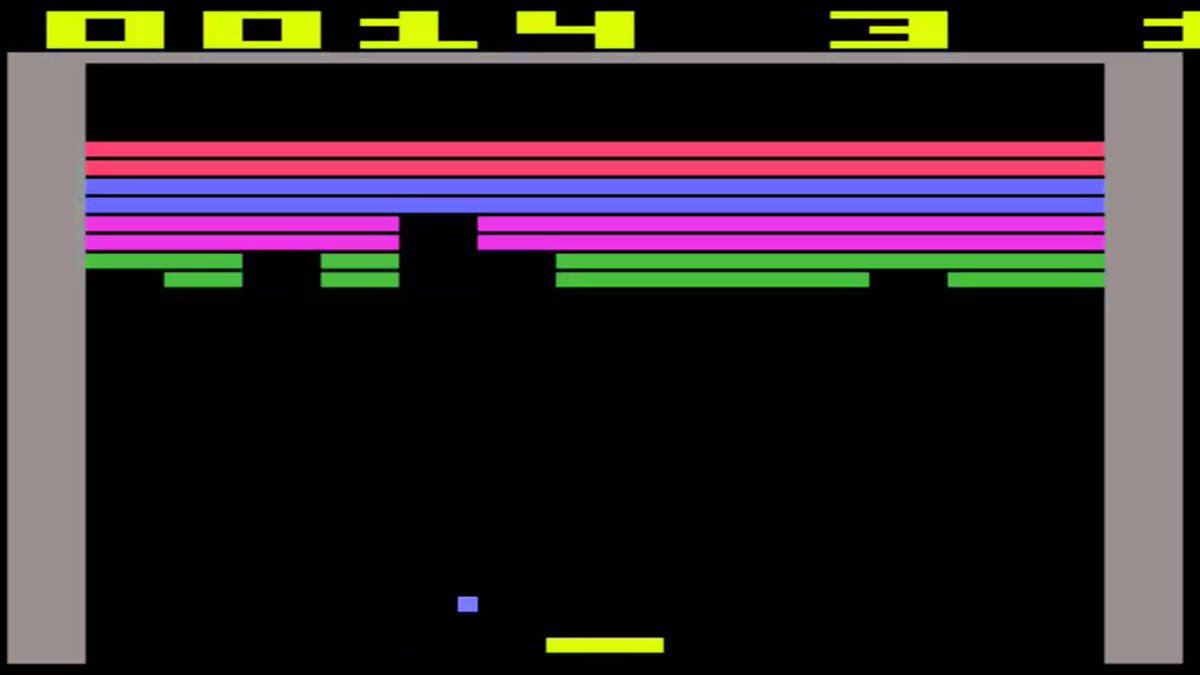 GeekyZombieKing's tweet photo. Super Breakout was released in #arcades in September 1978 as the sequel to #Atari, Inc.'s #Breakout from 1976.
It was designed by #EdRotberg
The game uses the same mechanics as Breakout,
#RetroGames #GamersUnite #WPUGamers #atari2600 #RETROGAMING https://t.co/SwXQbMfILB