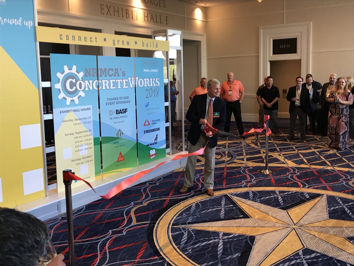 cjeagon's tweet photo. NRMCA Concrete Works opened. Stop by BASF booth 400, first one in the door. #NRMCA #cworks2018 #cworks https://t.co/LCD2ix3x7L