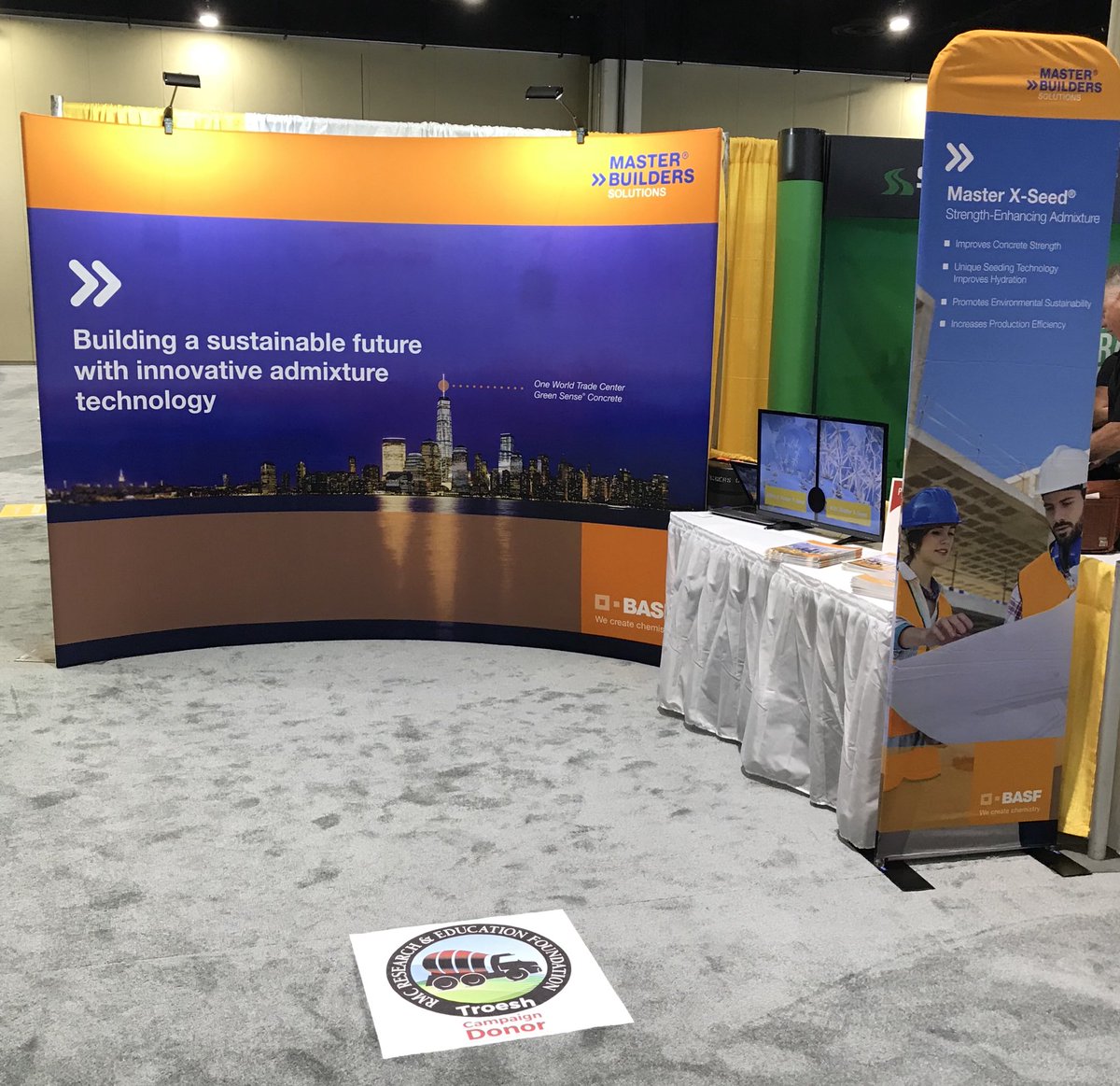 cjeagon's tweet photo. NRMCA Concrete Works opened. Stop by BASF booth 400, first one in the door. #NRMCA #cworks2018 #cworks https://t.co/LCD2ix3x7L