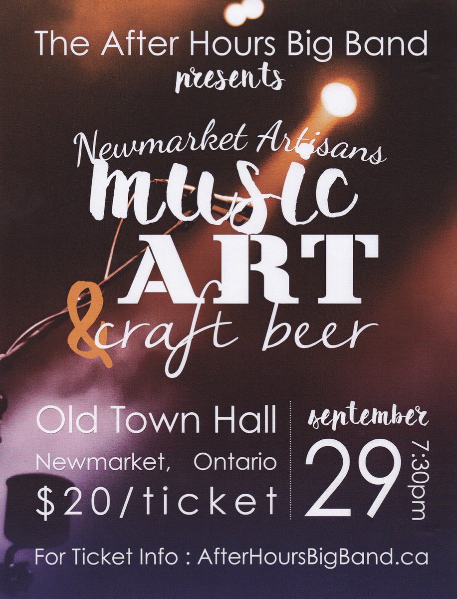 AHBBjazz's tweet photo. For those who have tickets, we look forward to sharing music, art &amp; craft beer with you tonight. See our web page for details on how to get the limited edition IPA produced for the event. https://t.co/CxYlaaBKG9 @ArchBrewingCo @TownOfNewmarket https://t.co/gWfDIMAQqx https://t.co/uAE8ueSYrc