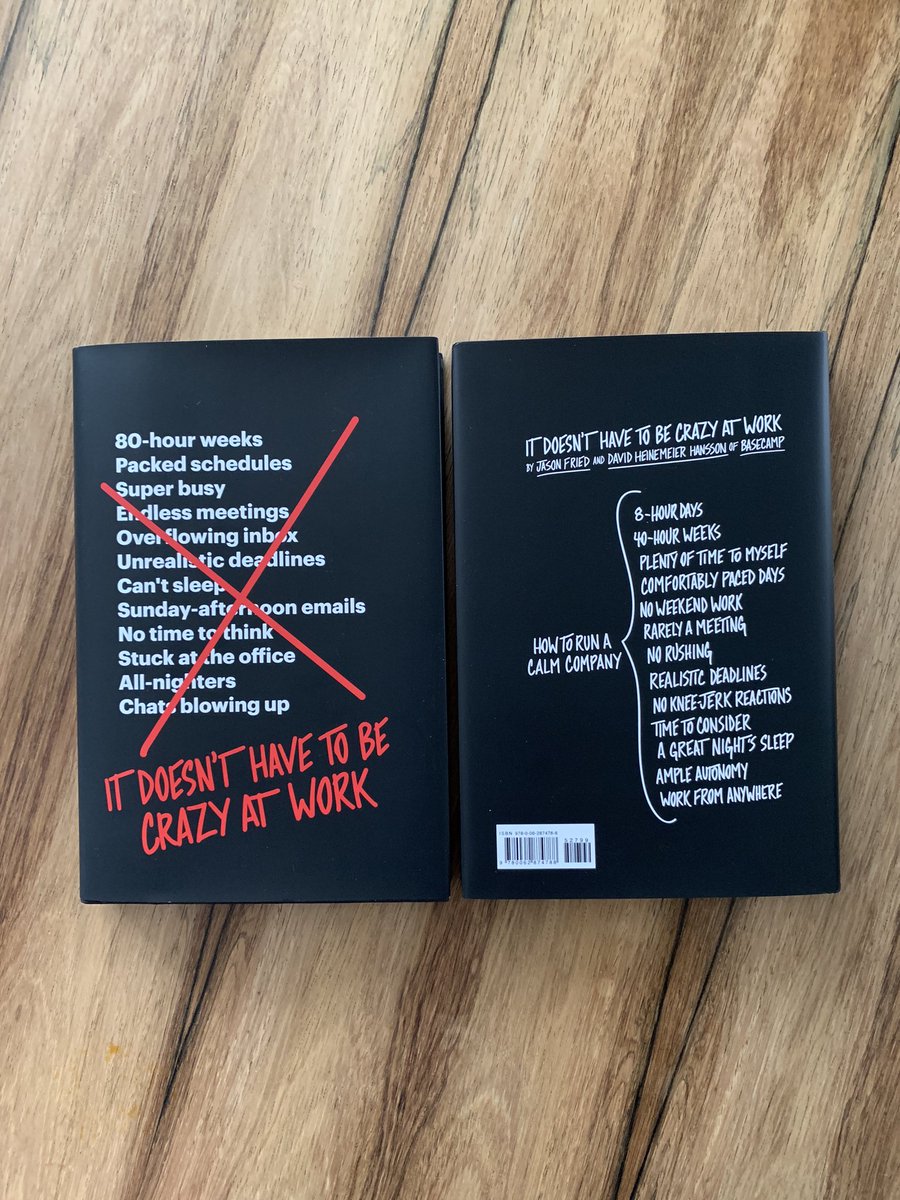 jasonfried's tweet photo. A few highlights from “It Doesn’t Have to be Crazy at Work”. Out Tuesday, pre-order now to have it on release day. https://t.co/hAcGxeQVJK https://t.co/rw7WxhXzho