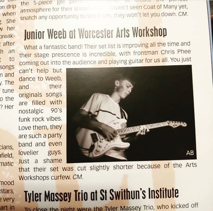 Thank you <a href="/ChloeMogg/">Chloe Mogg</a> for the dazzlin review for our Headline slot at the Worcester Music Fest! You da best xxx
