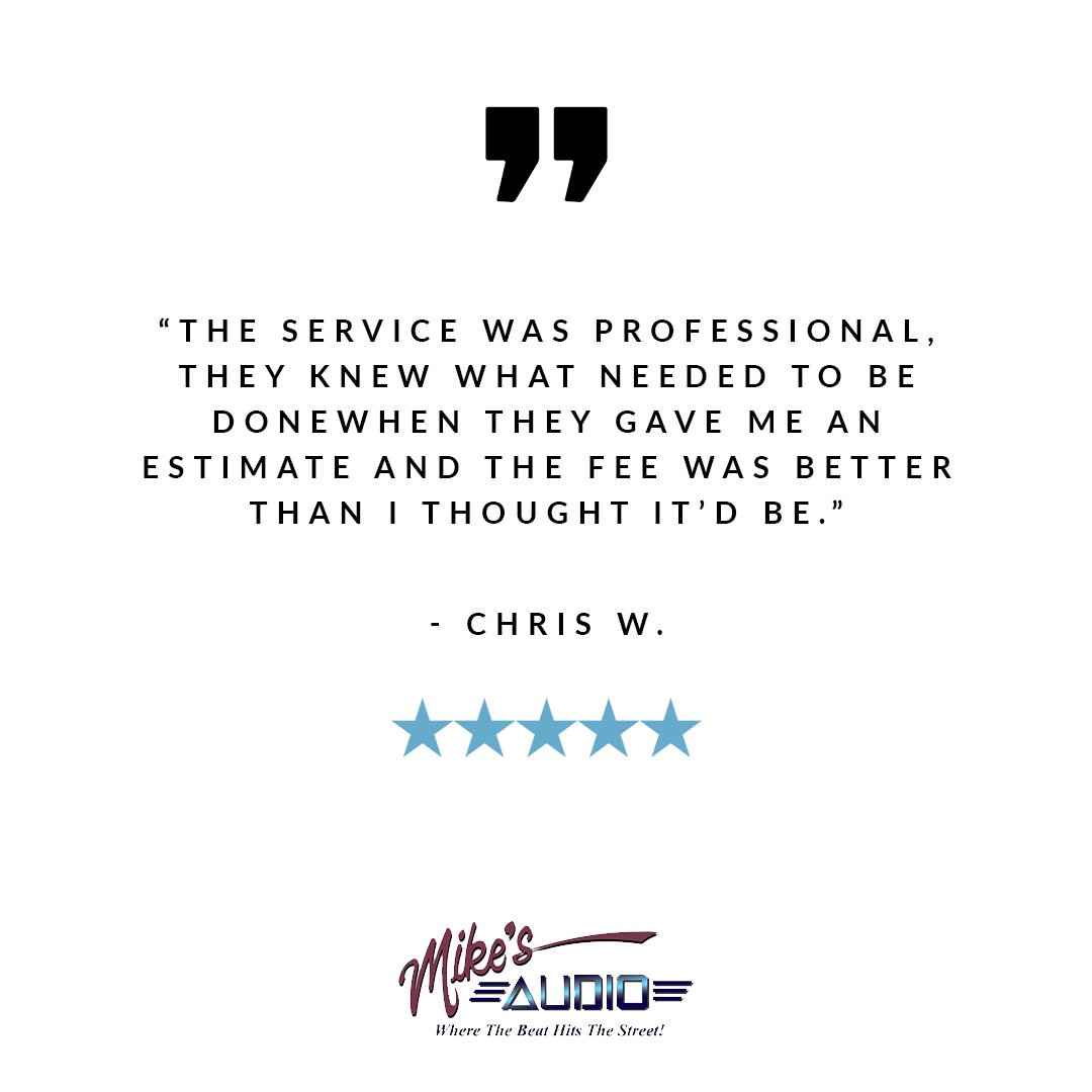 MikesAudio's tweet photo. Thanks for the great review, Chris! Let us know how your vehicle installation experience was. #MikesAudio #CarAudio ⭐ ⭐ ⭐ ⭐ ⭐ https://t.co/ZmHd0tHmtR