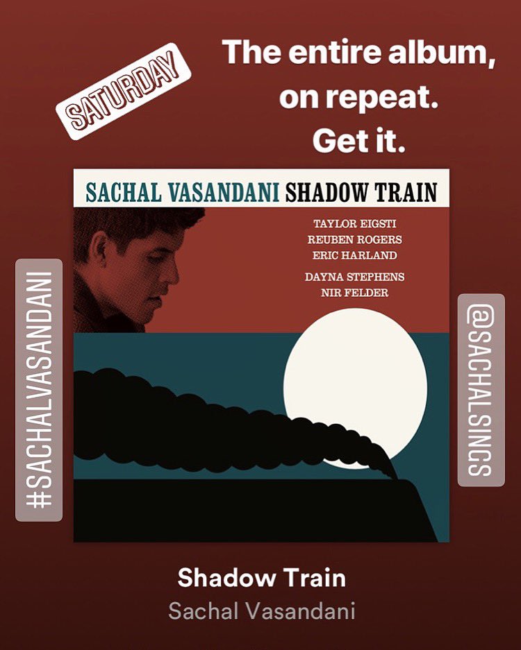 RandyStine's tweet photo. My buddy @SachalSings’s new album #ShadowTrain is out now, and he sounds better than ever.  The whole album has been on repeat in our house all day.  His take on “Day In, Day Out,” is a new classic.  Go check it out on @Spotify. #SachalVasandani https://t.co/S9G8LUWwjR https://t.co/K7PI6qo6nA