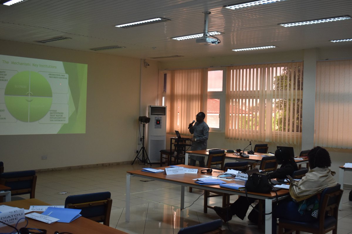WANEP_Regional's tweet photo. #WAPI2018 training highlights-Dr. Brown Odigie,Capacity Building Officer, ECOWAS MFD takes Women mediators through modules on ECOWAS Dialogue and Mediation Framework – Alert and Response Spectrum  &amp; ECOWAS Gender Peace &amp; Security and the Place of Gender in Dialogue and Mediation https://t.co/8fnJvkUILP
