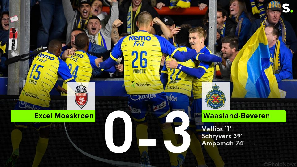 sporza's tweet photo. Waasland-Beveren boekt zijn eerste zege en kan weer wat rustiger ademen
https://t.co/UDoAskayvi #MOEWBE https://t.co/mDctYlJ4hJ