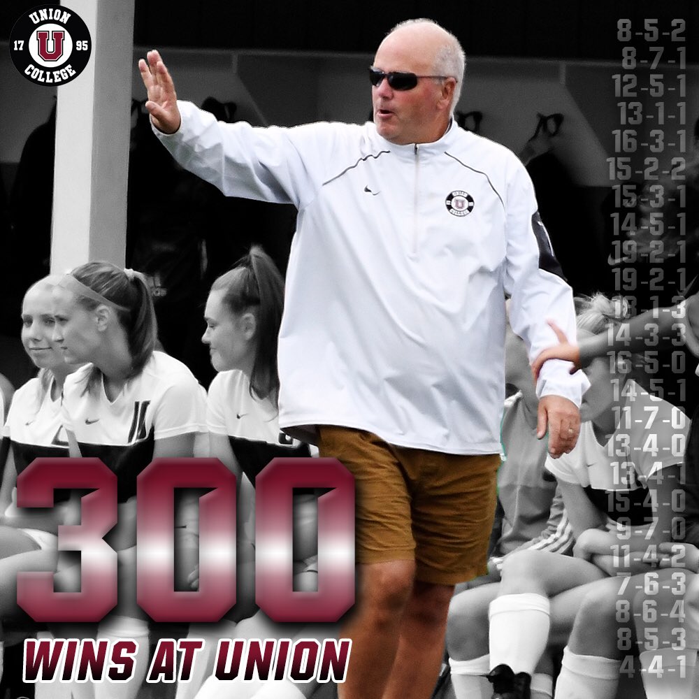 UnionAthletics's tweet photo. Congratulations to Brian Speck on his 300th win as #UnionWSOC head coach! He is the 31st coach in D-III womenβs history to reach the milestone! https://t.co/OUnuTjKWFe