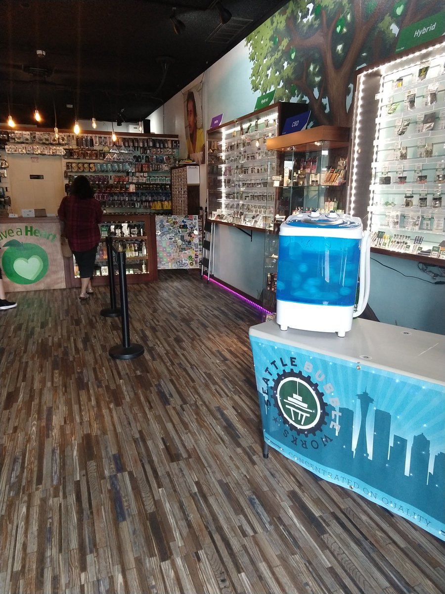 SeaBubbleWorks's tweet photo. What's up, Bothell! We are pumped to be at your friendly local Have A Heart store from 1-4pm today. Our owner is here to answer questions and talk about how we make our bubble hash. The store will be running specials all day so ask your budtender about our product! https://t.co/7n7FYpZ9tu