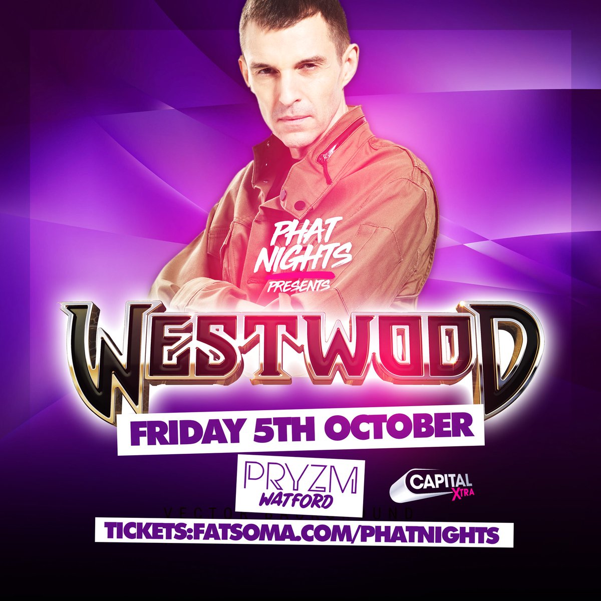 PhatNights's tweet photo. @TimWestwood This Friday 5th October at @PRYZM_Watford #Phatnights get tickets now https://t.co/hGFXtzLR60 https://t.co/pWUeMHgn7J