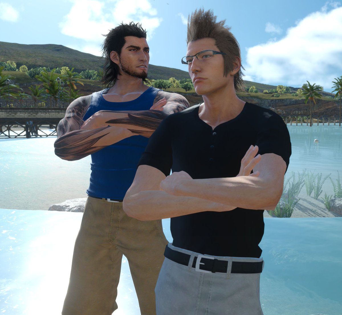 Glorious_Gladio's tweet photo. Advisors need a vacation sometimes too! I made a summer vacation-themed outfit for Ignis~ DL: https://t.co/lU0S1fCG0F #FF15 #FF15MOD #FF15MODWATCH #FF15WINDOWSEDITION https://t.co/lz5HcqDwsd