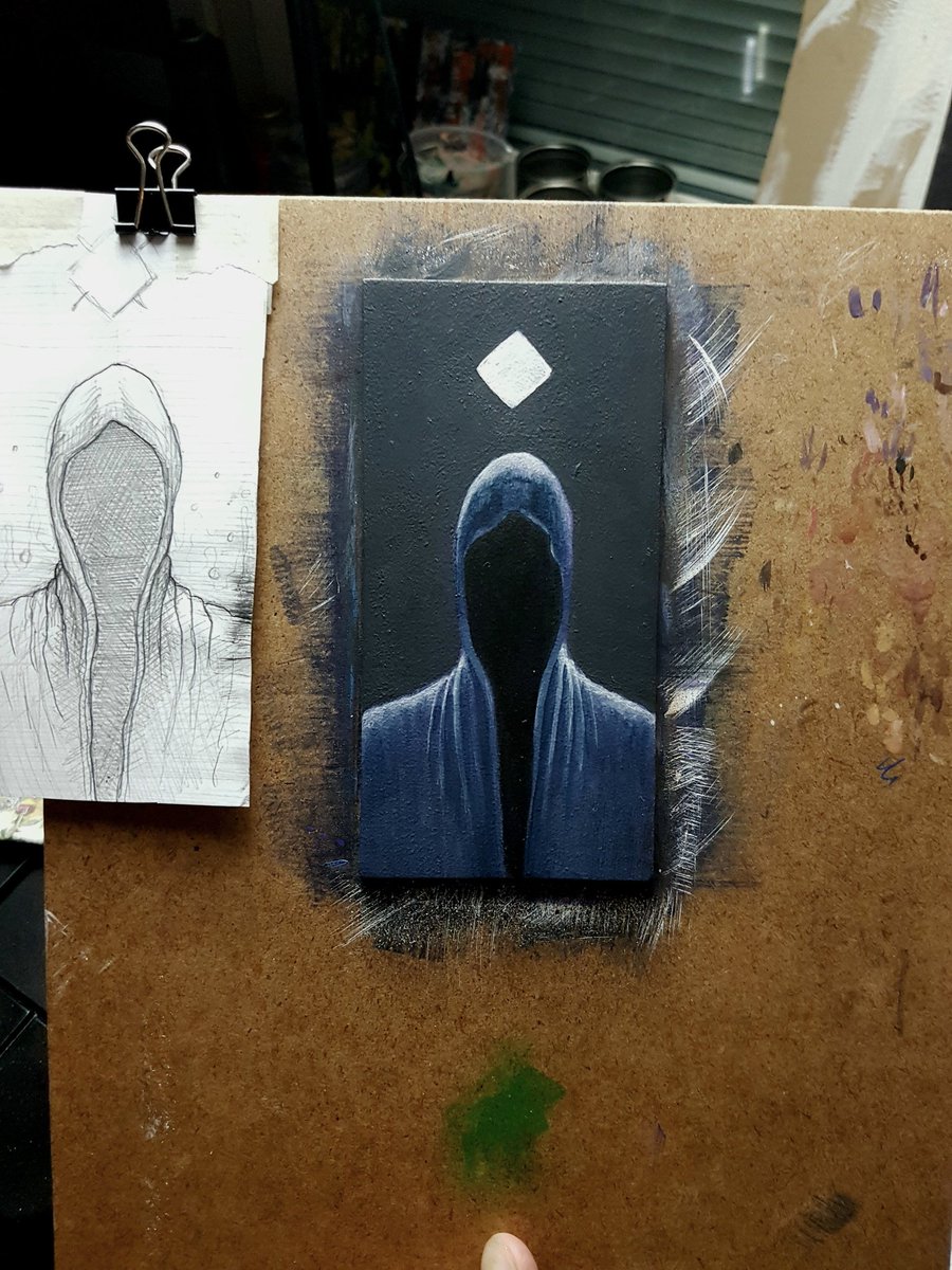 AlbertFisk's tweet photo. New mini painting in the works. Focusing on the light in this one.
#AlbertFisk #painting #acrylic #art #darkart https://t.co/Yc09SM9Wae