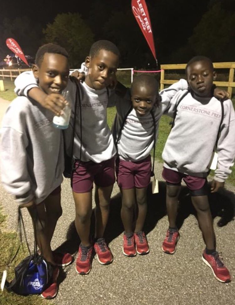 ecs_eagles's tweet photo. Our ECS Wilson Society partnered with Fleet Feet Memphis to provide uniforms and shoes for the new Cornerstone Prep Lester Campus elementary cross country team! #ecsservice #ecsinvolvement https://t.co/Mr6yiPV2eF https://t.co/CuCp8hS4i9